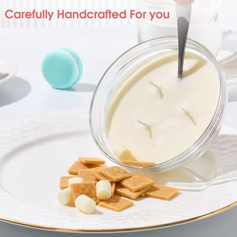 Cereal Candle Bowl - Vanilla Scented Food Candles Aesthetic - Cute Candles for Cool Gifts - 3 Wicks Cereal Candles for Best Burn - Cereal Bowl Candle with Spoon - Cool Candles for Cool Things in Saudi Arabia