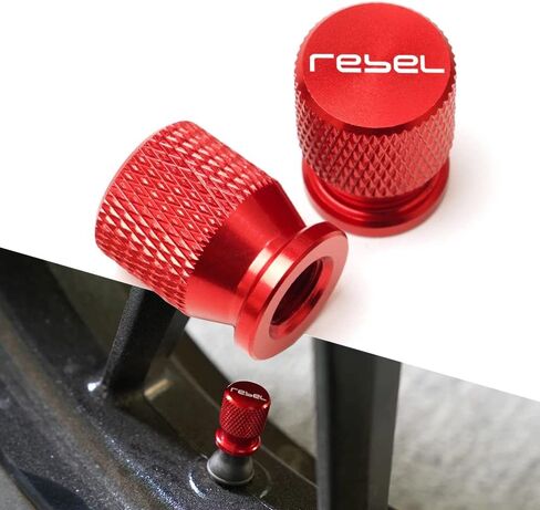 غطاء صمام إطار العجلة لملحقات الدراجات النارية لـ CMX300 CMX500 CMX250 REBEL500 REBEL300 CMX Rebel 500 300 250 (أحمر) in Kuwait