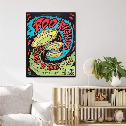 Art Canvas Muisc Poster 14x20 Inch for Wall Decoration No Framed for Foo Muisc Band Poster in Saudi Arabia