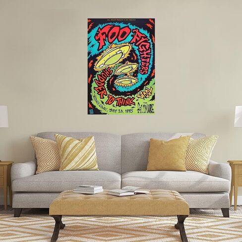 Art Canvas Muisc Poster 14x20 Inch for Wall Decoration No Framed for Foo Muisc Band Poster in Saudi Arabia