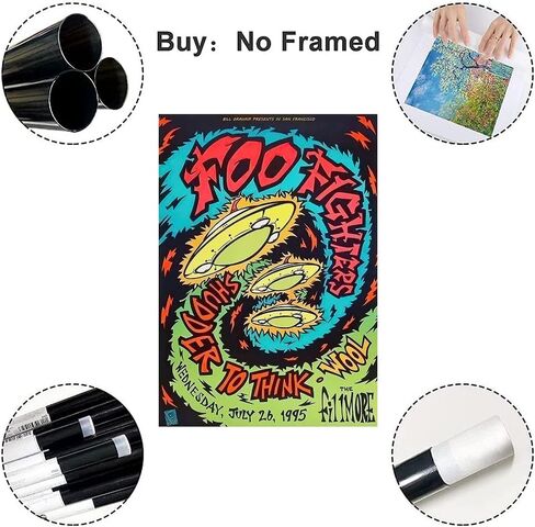 Art Canvas Muisc Poster 14x20 Inch for Wall Decoration No Framed for Foo Muisc Band Poster in Saudi Arabia