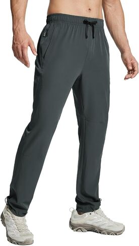 BALEAF Men's Hiking Pants Lightweight Quick Dry Water Resistant Elastic Waist Cargo Pants with Zip Pockets for Outdoor in Saudi Arabia