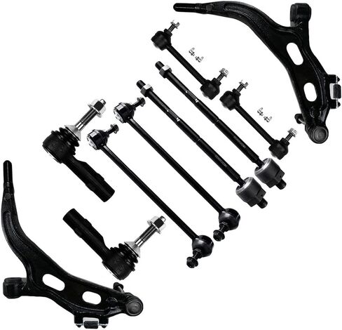 مجموعة تعليق SCITOO مكونة من 10 قطع لعام 2005-2007 لسيارة Ford Five Hundred 2005-2007 لسيارة Ford Freestyle 2005-2007 لسيارة Mercury Montego - ذراع التحكم السفلي الداخلي الخارجي لقضيب الربط Sway Bar Link in Saudi Arabia