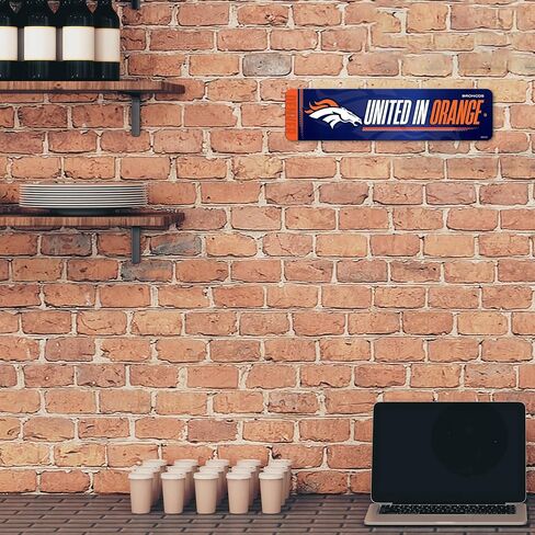 Rico Industries NFL Football Metal Street Sign 4" x 15" Home Décor - Bedroom - Office in Saudi Arabia