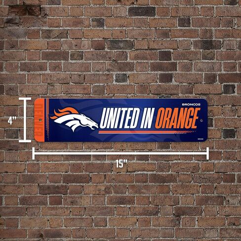 Rico Industries NFL Football Metal Street Sign 4" x 15" Home Décor - Bedroom - Office in Saudi Arabia