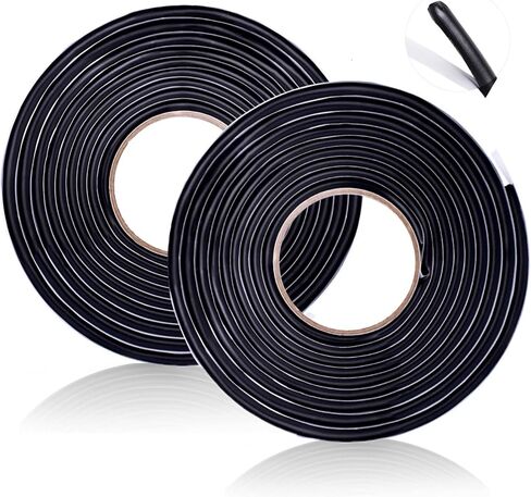 Butyl Sealant Tape 13 Ft/57.5", Waterproof Butyl Rubber Tape, Diameter 0.35" Adhesive Sealant RV Butyl EPDM Tape for Automotive Windshield, Headlight, Window, Door - Black in Saudi Arabia