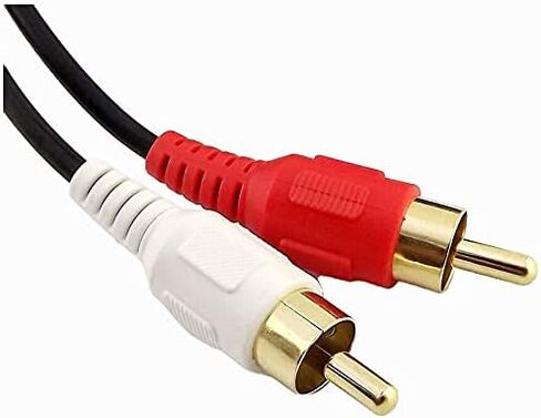 C&E كابل صوت ستيريو 3.5 ملم ذكر إلى ذكر RCA مزدوج (يمين ويسار)، 6 أقدام in Kuwait