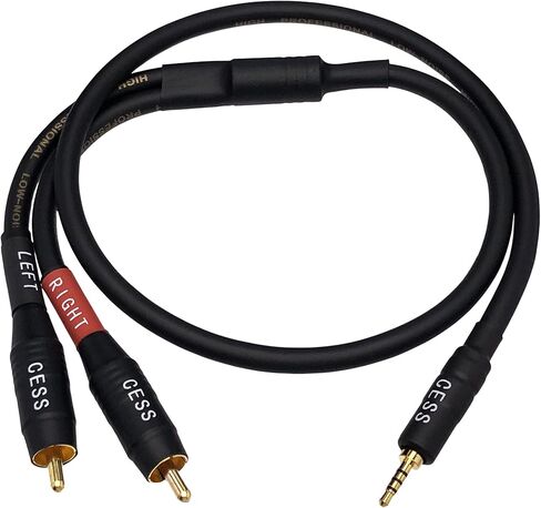 CESS-261 كابل توصيل منخفض الضوضاء 2.5 ملم إلى RCA لمشغل الموسيقى DAC ومكبر الصوت in Kuwait