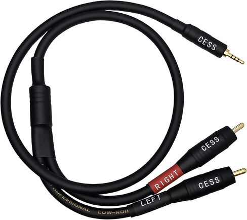 CESS-261 كابل توصيل منخفض الضوضاء 2.5 ملم إلى RCA لمشغل الموسيقى DAC ومكبر الصوت in Kuwait