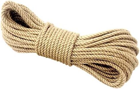 KINGLAKE Natural Jute Rope 5mm Thick 66 Feet Long Strong Twine Rope 3 Ply Hemp Rope Cord for Arts Crafts DIY Decoration Gift Wrapping in Saudi Arabia