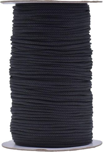 IHKFILAN 1/8Inch Polypropylene Utility Rope Drawstring Hollow Braided PP Rope,Barrier Rope String,Polypro Rope,Golf Courses,Trail Marking,Ski Slopes,Outdoor Concerts,Tie-Downs,328feet(100m) Black in Saudi Arabia