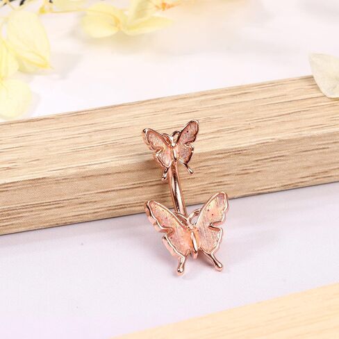 ORAZIO 9 قطع 14 جرام حلقات زر البطن للنساء من الفولاذ الجراحي لطيف فراشة ثعبان قلب اللؤلؤ المتدلي حلقات البطن البسيطة عكس حلقات السرة المنحنية تشيكوسلوفاكيا أوبال الفرس حلقات البطن الحديد ثقب المجوهرات in Kuwait