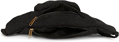 Hemp Fanny Pack & Hemp Waist Belt for Men & Women (Black) in Saudi Arabia