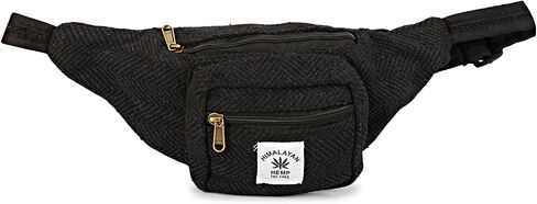 Hemp Fanny Pack & Hemp Waist Belt for Men & Women (Black) in Saudi Arabia