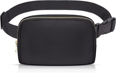 حقيبة خصر أنيقة من Larcenciel لهدايا عيد الأم - حقيبة كروس من النايلون المقاوم للماء مع حزام قابل للتعديل للسفر والخارج والمشي لمسافات طويلة والمزيد (أسود) in Kuwait