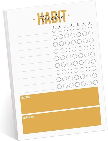 Colorful Meal Planner Sticky Note Pad / 50 Sheets / 8" x 11.5" Grocery List Sticky Notes/Weekly Menu and Shopping List/Made in The USA in Saudi Arabia