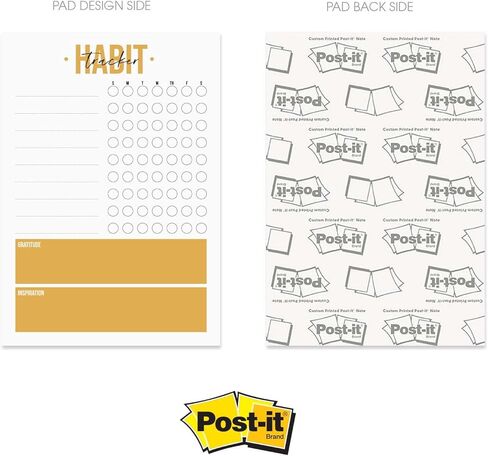 Colorful Meal Planner Sticky Note Pad / 50 Sheets / 8" x 11.5" Grocery List Sticky Notes/Weekly Menu and Shopping List/Made in The USA in Saudi Arabia