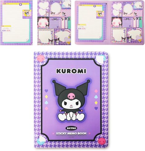 دفتر ملاحظات Kawaii، مجموعة ملاحظات لاصقة أرجوانية مقاس 6.3 * 8.26 بوصة، ملاحظات لاصقة على شكل حيوانات، لوازم ثابتة لطيفة مناسبة للمدرسة المكتبية in Kuwait