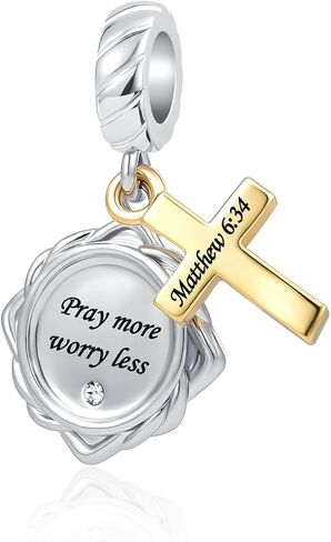 خرز ديني مطلي بالذهب من الكتاب المقدس المسيحي للحفاظ على الإيمان للنساء والبنات والأم والأخت in Kuwait