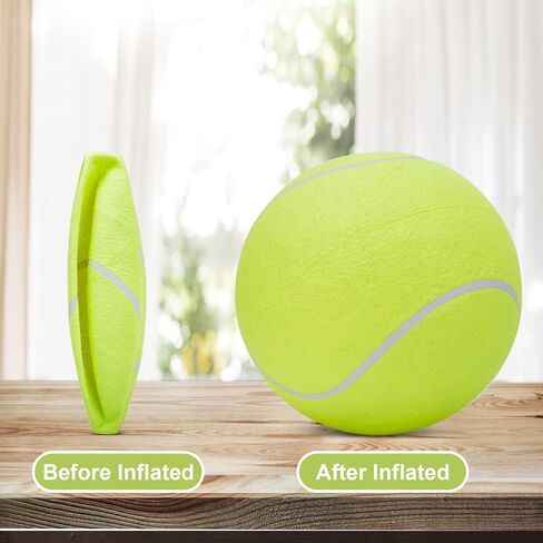 كرة تنس كبيرة مقاس 9.5 سم، كرات تنس عملاقة قابلة للنفخ، لعبة مضغ للحيوانات الأليفة للأطفال والكبار أو الحيوانات الأليفة in Kuwait
