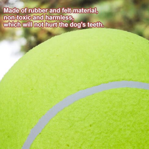 كرة تنس كبيرة مقاس 9.5 سم، كرات تنس عملاقة قابلة للنفخ، لعبة مضغ للحيوانات الأليفة للأطفال والكبار أو الحيوانات الأليفة in Kuwait