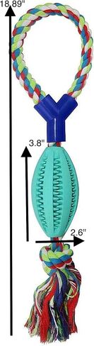 Rubber Ball Dog Toys for Interactive Treat with Tough Twisted Dispensing Enrichment for Boredom and Brain Stimulating Game,Convex Design Tug of War for Medium Dog (Not for aggressive chewers) in Saudi Arabia
