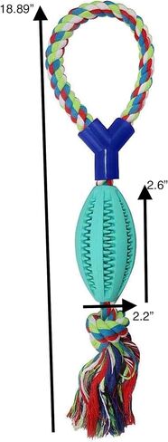 Rubber Ball Dog Toys for Interactive Treat with Tough Twisted Dispensing Enrichment for Boredom and Brain Stimulating Game,Convex Design Tug of War for Medium Dog (Not for aggressive chewers) in Saudi Arabia
