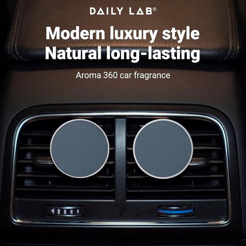 Car Perfume Air Freshener, DAILY LAB Aroma 360 Vent Clips Diffuser for Car, Premium Air Vent Clips Car Accessories for Men Women, Essential Oil Car Fragrance with 2 Refills, 30 Days Long Lasting in Saudi Arabia