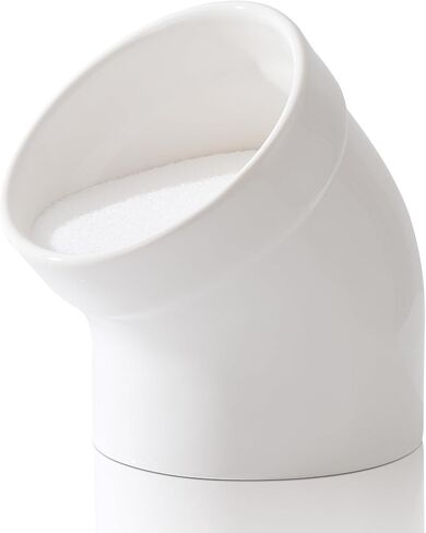 Salt Cellar, Modern Ceramic Salt Pig, Salt Containers for Countertop, Sugar Container, Sugar Jar, Easy Access, Dishwasher Safe (White) in Saudi Arabia