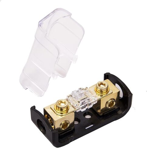 Magic source Mini ANL Fuse Holder Wire Inline Fuse 60 A,4/8 Gauge to 4/8 Ga Copper Gold-Plated Fuse Block for Car Audio (1 Way) in Saudi Arabia