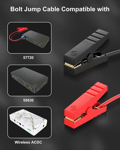 WUKUR كابل قافز سيارة صغير لبولت 57720/58830/ بولت ACDC لاسلكي، بولت إير، EC5 موصل سيارة الانتقال كاتب بطارية كابل مُعزز in Kuwait