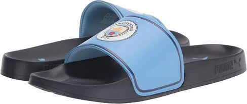 PUMA Men's LEADCAT 2.0 MAN CITY Slide Sandal, Puma New Navy-Team Light Blue, 8 in Saudi Arabia