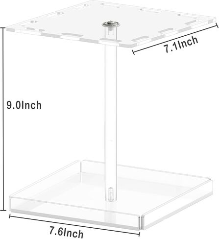 Bigfety Sunglasses Holder Organizer, Glasses Display 360 Rotating Stand Rack with Base Tray for 12 Pairs, Black in Saudi Arabia