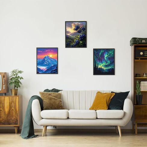 مجموعة الطلاء بالأرقام من Shinefly من الأكريليك سهلة الطلاء بالأرقام للبالغين المبتدئين كهدية لتزيين جدران المنزل مقاس 40.64 سم عرض × 50.8 سم طول، لون وردي فاتح in Kuwait