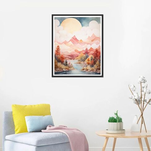 مجموعة الطلاء بالأرقام من ديدفيج للبالغين المبتدئين، مجموعة طلاء ملونة بسيطة بالأرقام للبالغين والأطفال، وحرف المناظر الطبيعية للبالغين، وديكور الحائط المنزلي، مقاس 16 × 20 بوصة in Kuwait