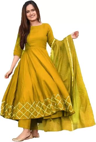 kurta for women with dupatta party wear traditional Indian Designer Anarkali Kurti in Saudi Arabia