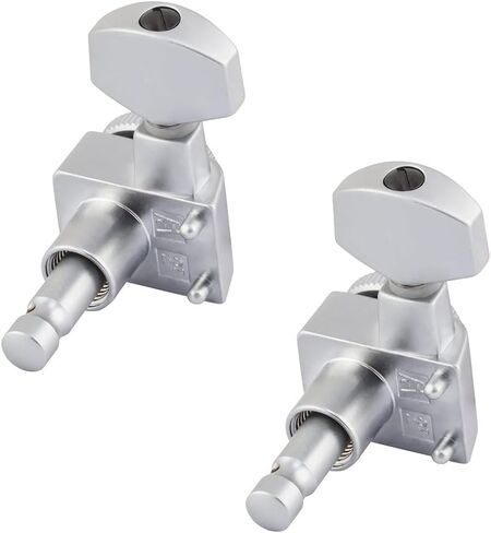 Fender Deluxe Locking Staggered Guitar Tuners, Brushed Chrome (Pair) in Saudi Arabia
