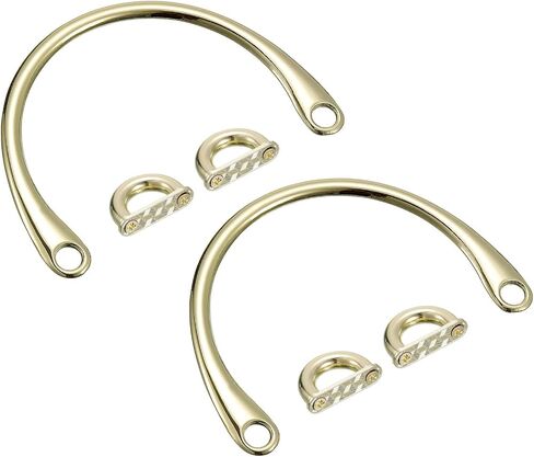 uxcell Semicircle Handbag Handle Frame, 2Pcs 4.8" Metal Purse Handles Clutch Bag Handles Replacement for Purse Making DIY, Gold in Saudi Arabia