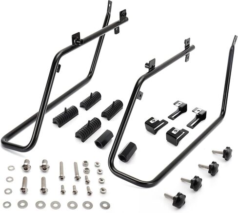 MoKitDora Saddlebag Conversion Support Bracket to Mount Touring Hard Saddlebags on 2008-2017 Harley Dyna Fat Bob Low Rider Street Bob Super Glide Models, Black in Saudi Arabia