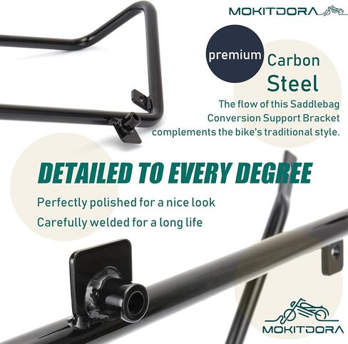 MoKitDora Saddlebag Conversion Support Bracket to Mount Touring Hard Saddlebags on 2008-2017 Harley Dyna Fat Bob Low Rider Street Bob Super Glide Models, Black in Saudi Arabia