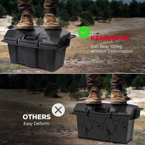 صندوق شحن KEMIMOTO PRO XP 73 QT UTV صندوق تخزين خلفي صندوق سرير UTV صندوق أدوات تروس من البولي إيثيلين منخفض الكثافة متوافق مع Polaris RZR PRO XP/4 / RZR Turbo R/4 مع مزلاجين قابلين للقفل 2883751 in Saudi Arabia
