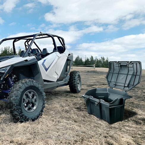 صندوق شحن KEMIMOTO PRO XP 73 QT UTV صندوق تخزين خلفي صندوق سرير UTV صندوق أدوات تروس من البولي إيثيلين منخفض الكثافة متوافق مع Polaris RZR PRO XP/4 / RZR Turbo R/4 مع مزلاجين قابلين للقفل 2883751 in Saudi Arabia