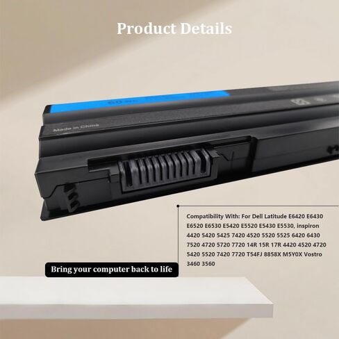 T54FJ بطارية كمبيوتر محمول لديل خط العرض E5420 E5430 E5520 E5530 E6420 E6430 E6440 E6520 E6530 E6540 انسبايرون M421R M521R 4420 4520 4720 5420 5520 5720 7420 7520 7720 Vostro 3460 3560 N3X1D 8858X M5Y0X in Kuwait