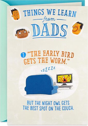 Hallmark Funny Fathers Day Card for Dad from Son or Daughter (Things We Learn from Dads) in Saudi Arabia