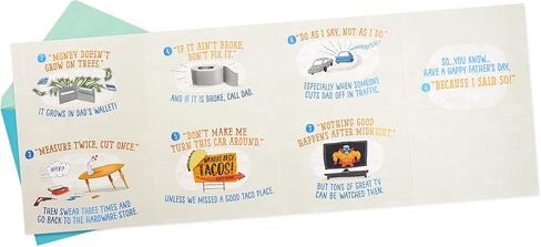 Hallmark Funny Fathers Day Card for Dad from Son or Daughter (Things We Learn from Dads) in Saudi Arabia