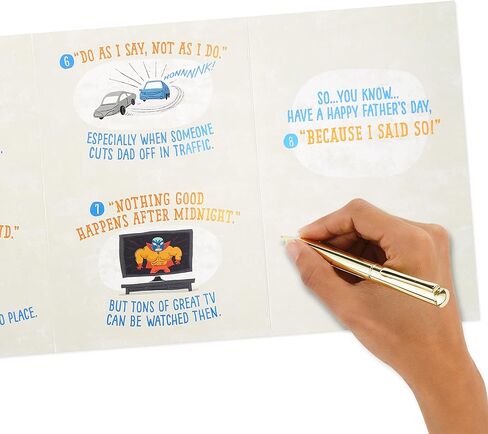 Hallmark Funny Fathers Day Card for Dad from Son or Daughter (Things We Learn from Dads) in Saudi Arabia