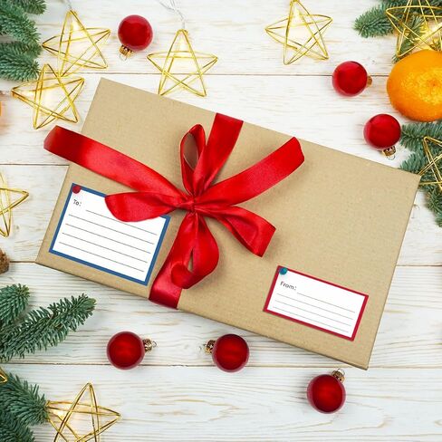 من ملصقات بريدية لعنوان الإرجاع، 100 ملصق شحن بريدي فارغ مضمون بالبريد مقاس 3.5 × 4.5 بوصة كتابة يدوية ذاتية اللصق من/إلى بطاقات الهدايا لحزمة المنزل المدرسي (دبوس أحمر أزرق) in Kuwait