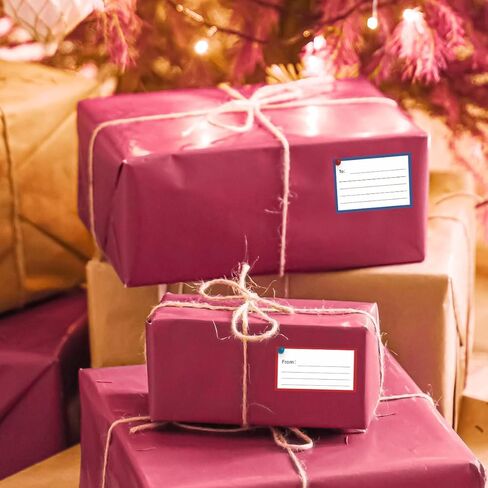 من ملصقات بريدية لعنوان الإرجاع، 100 ملصق شحن بريدي فارغ مضمون بالبريد مقاس 3.5 × 4.5 بوصة كتابة يدوية ذاتية اللصق من/إلى بطاقات الهدايا لحزمة المنزل المدرسي (دبوس أحمر أزرق) in Kuwait