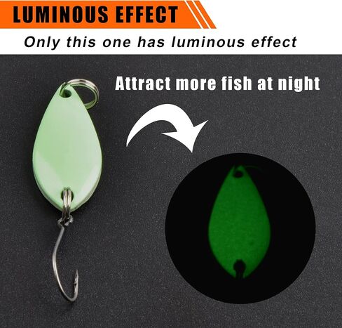 Spoon Fishing Lures,12pcs Blade Spoons Spinnerbait with Single Hook Saltwater Jig Lure Trout Bass Salmon Pike Walleye Spinner Baits Kit for Char Perch in Saudi Arabia