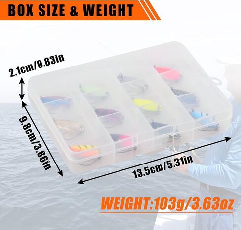 Spoon Fishing Lures,12pcs Blade Spoons Spinnerbait with Single Hook Saltwater Jig Lure Trout Bass Salmon Pike Walleye Spinner Baits Kit for Char Perch in Saudi Arabia